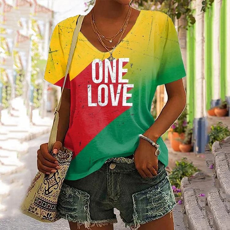 One Love Print T-Shirt