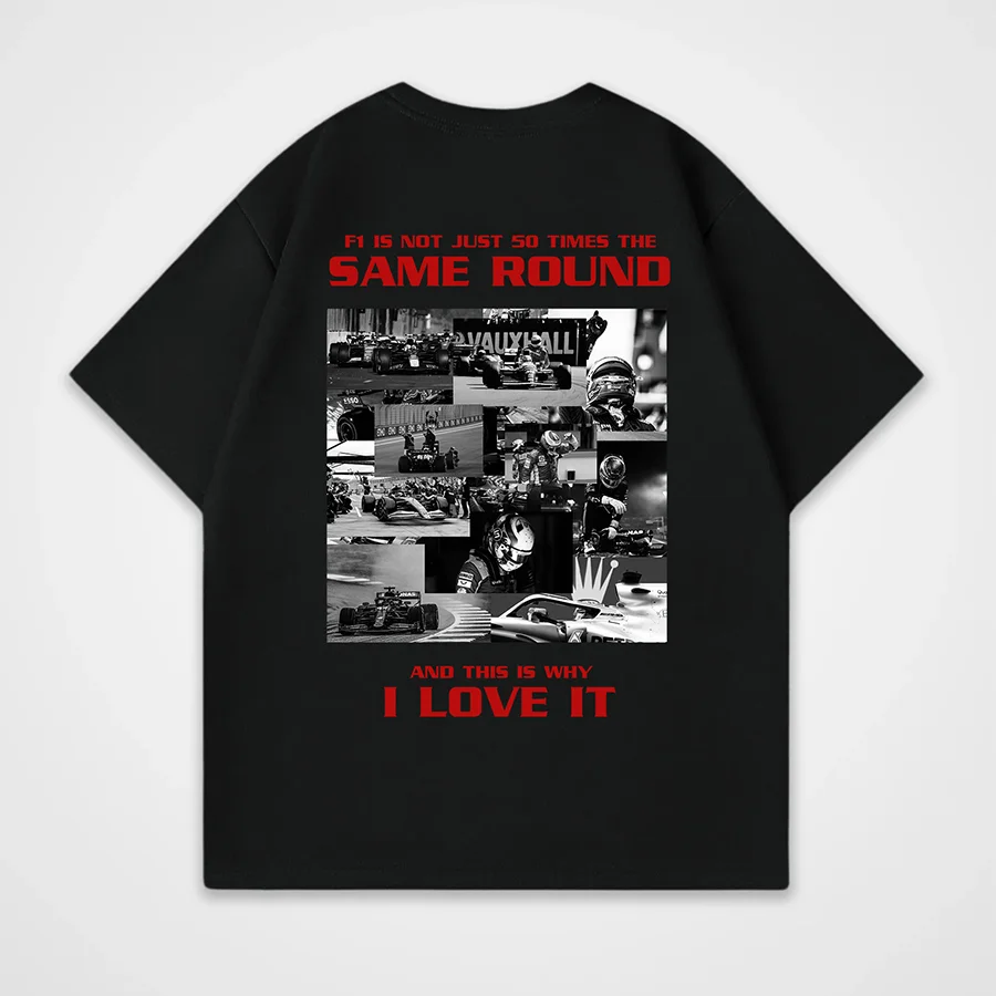 F1 Is Not Just 50 Times The Same Round Printed Men's Oversized T-Shirts - Devcarry