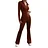 Ejimei Long Sleeve Jumpsuit Women Zipped Turn-down Collar Rompers Full Body Tight Fitting Woman Overalls Solid Ladies Flare Pants 2025