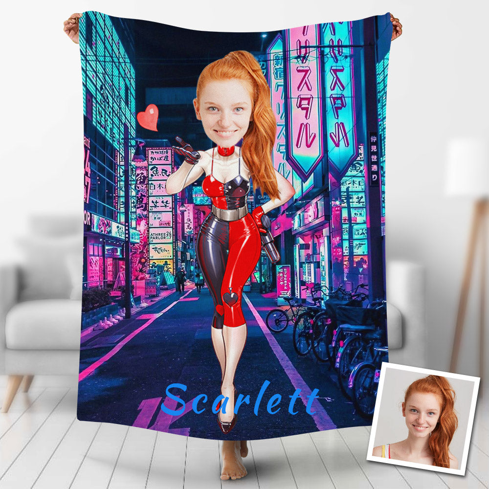 Custom Blankets Personalized Joker Harley Quinn Blanket