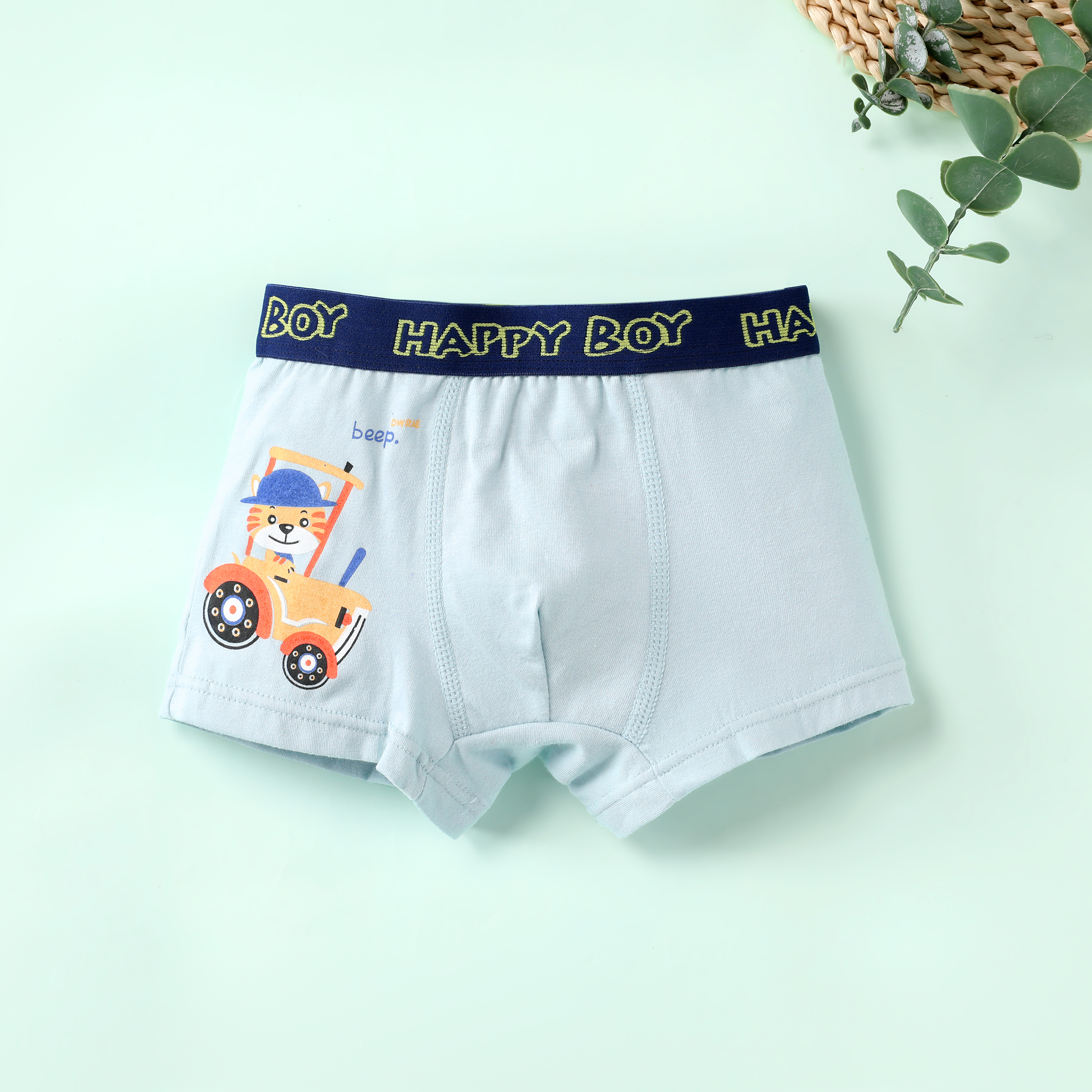 Kid Boy's Childlike Dinosaur Cotton Underwear