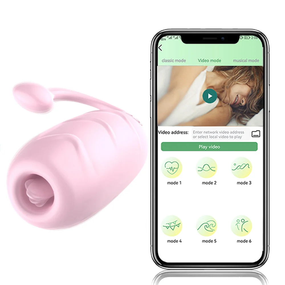 Alofa - App/wireless Remote Control Tongue-licking Egg Vibrator