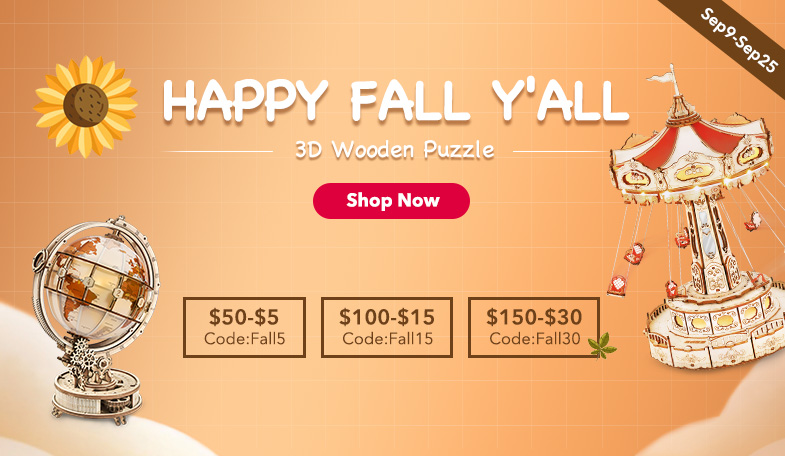 3D WOODEN PUZZLE-FALL SALE