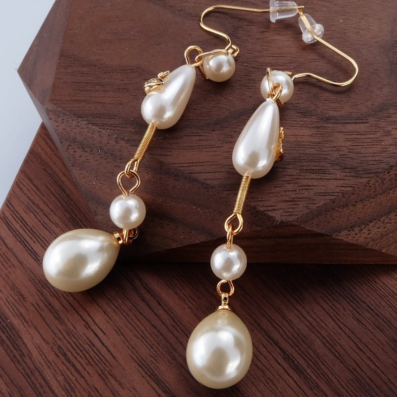Vivienne Westwood Teardrop Pearl Saturn Earrings
