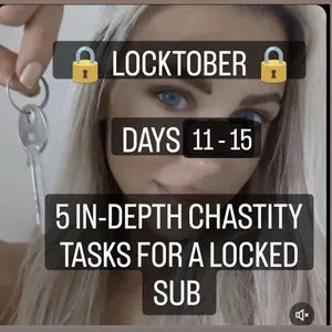 pornhint Pornhint LOCKTOBER PART 3 days 11-15! 5 chastity tasks for a locked beta sub! Fetish cuckold sph simp femdom task challenge