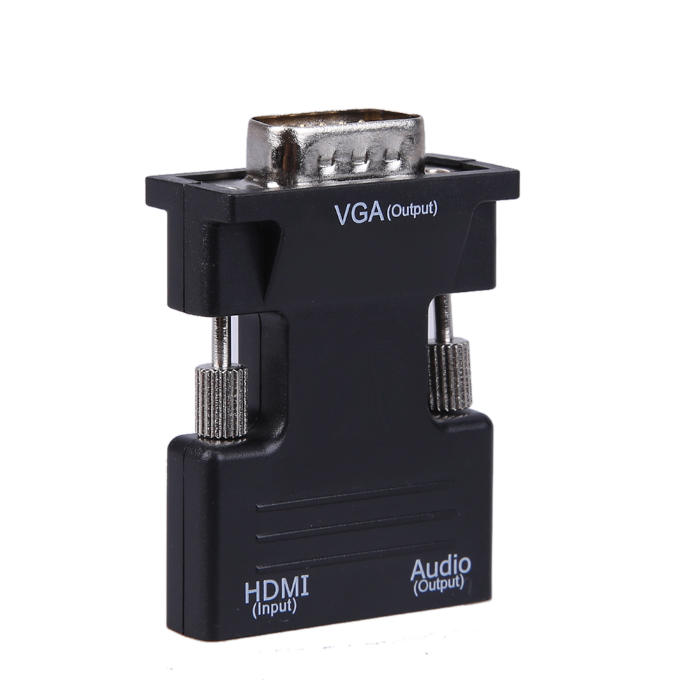 HDMI Female to VGA Male Converter with Audio Adapter Support 1080P Signal, Black, 501 Original
HDMI Female to VGA Male Converter with Audio Adapter Support 1080P Signal, Black, 501 Original