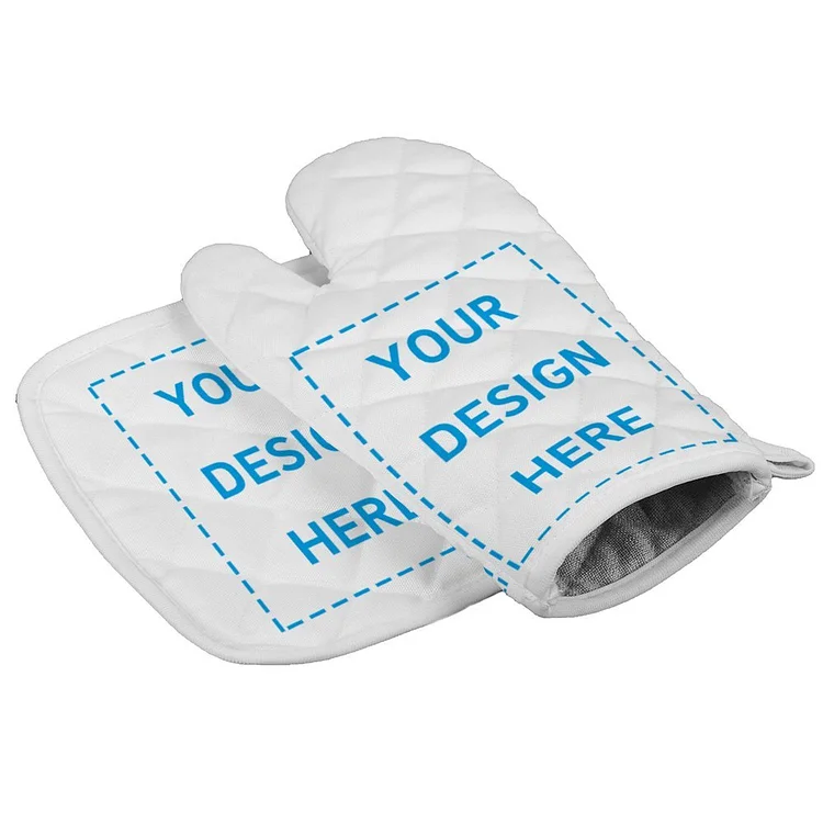 Personalized Heat Resistant Non-Slip Oven Glove and Pot Holder