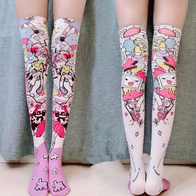 Kawii Cartoon Printing Long Socks SP13609