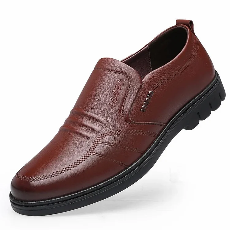 Man Sport Shoe Loafers Men Non-slip Leher Slip-on Black Driving Sneakers Male Dress Shoes Light Brehable Footwear_ ecoleips_old