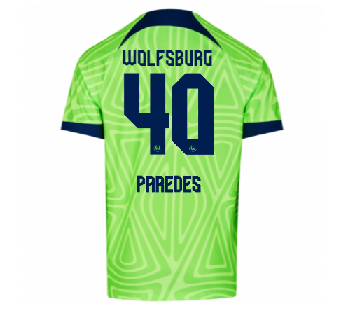 VFL Wolfsburg Kevin Paredes 40 Home Shirt Kit 2022-2023