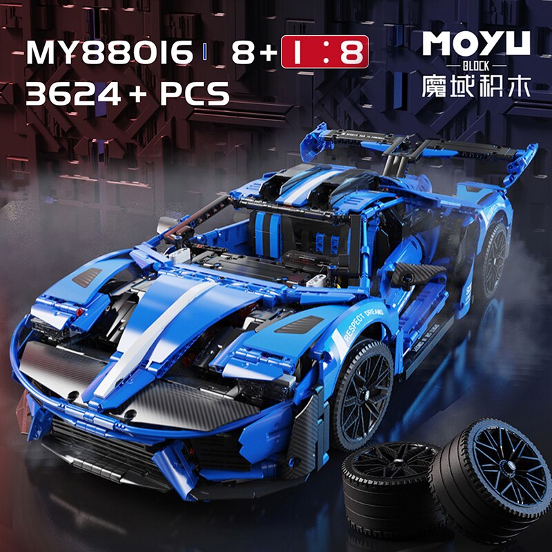 マっシュ MOYU Sports Car Building Blocks Set, 1:8 Marisa GT, MOC