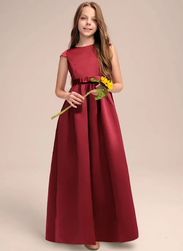 blue dress for baby girl Burgundy One-Shoulder Chiffon Flower Girl Dress Junior Bridesmaid Gown –  Elsi John