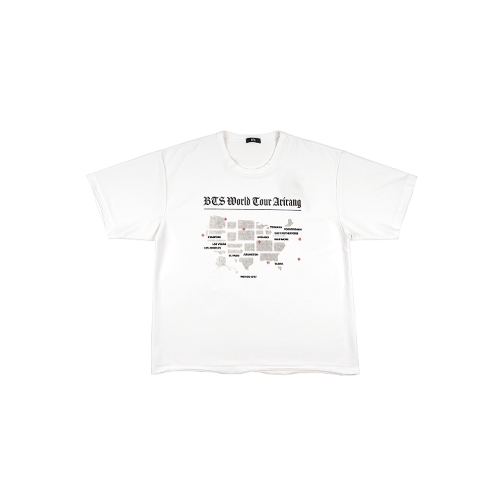 Official BTS Arirang Tour Routing T-Shirt - White