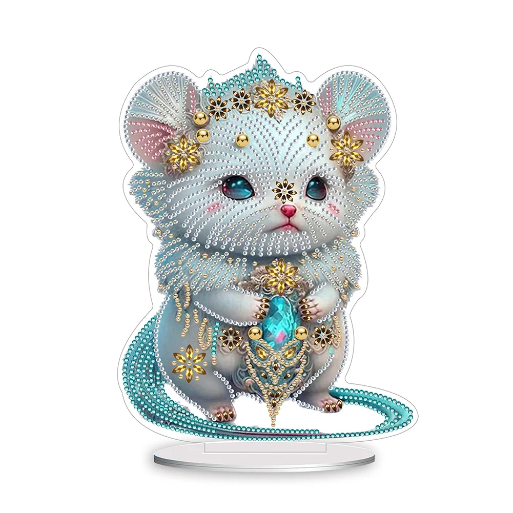 Zodiac Mouse Diamond Painting Desktop Ornament Kit for Office Desktop Decor
