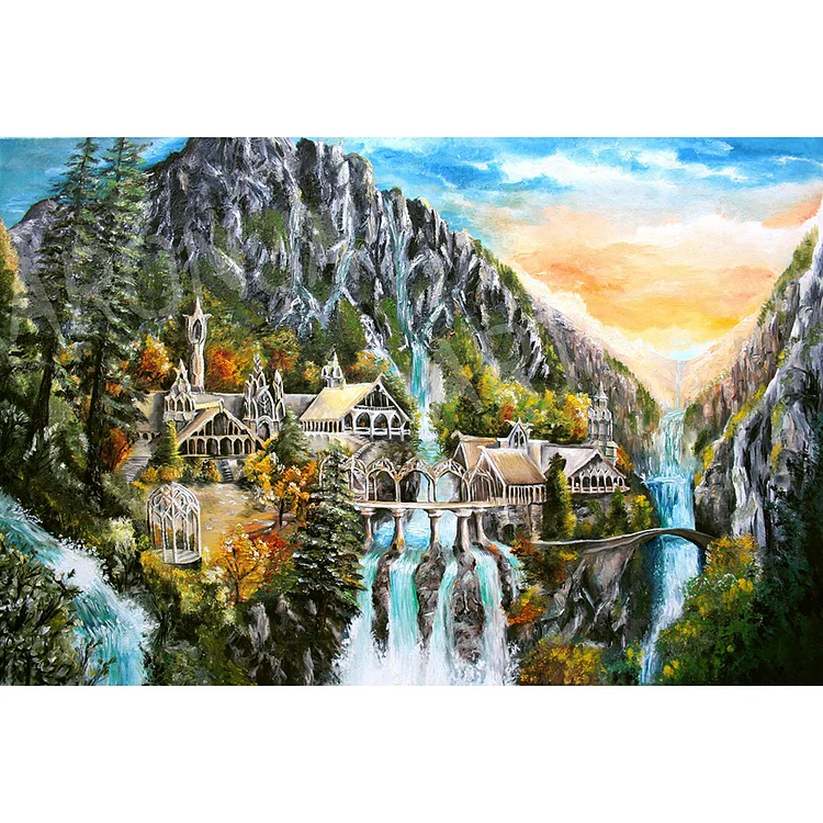 Landscape The Lord of the Rings 11CT Stamped Cross Stitch 60*40CM