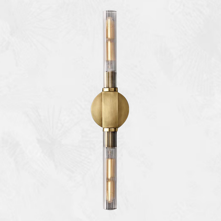 Modern Luxury Canle Linear Brass Sconce Wall Light