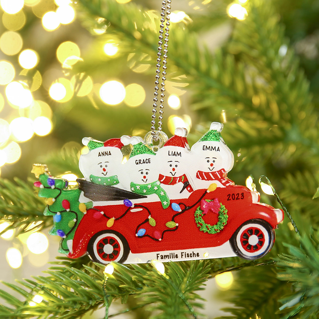 Personalisierter Acryl Weihnachtsbaum Anhänger Buchstabe - 8cm Feiertagsdekoration Für Zuhause