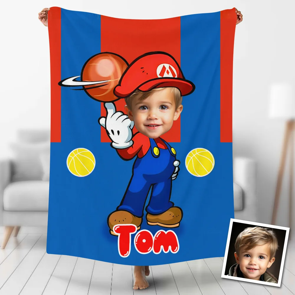 Custom Blankets Personalized Super Mario Blanket