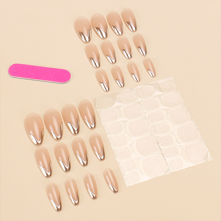 French gold-rimmed nail decals