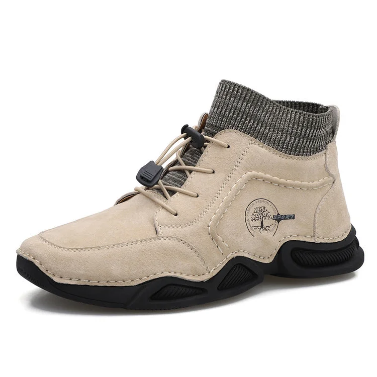 Mens Fall/Winter Plus Size Mid-Cut Flat-Heel Warm Casual Shoes
