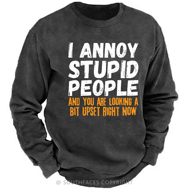 I Annoy Stupid People And You Are Looking A Bit Upset Right Now Sweatshirt