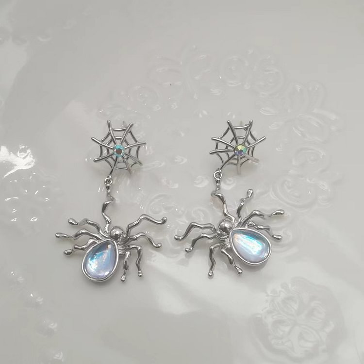 Spider Moonstone Earrings