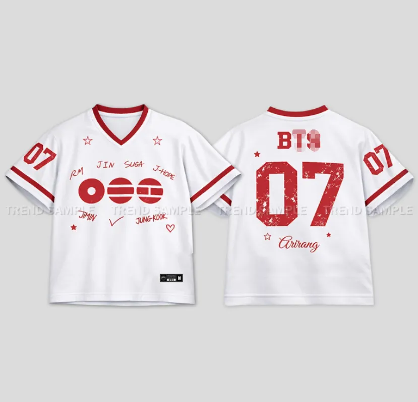 BTS ARMY White Jersey | 07 Concert Outfit Shirt