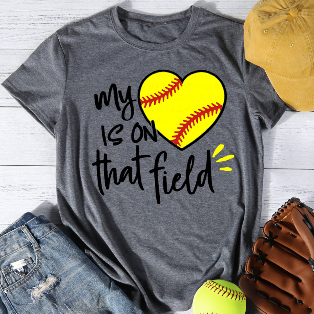 My Heart Is On That Field Softball T-shirt Tee -013373-Guru-buzz