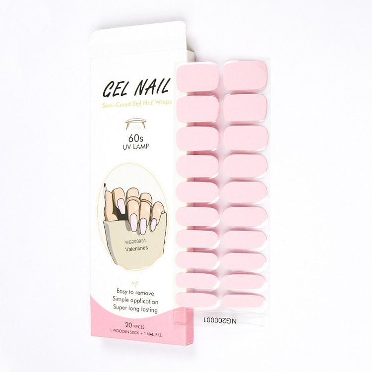 Pink Pursuit Semi-Cured Gel Nail Wraps
