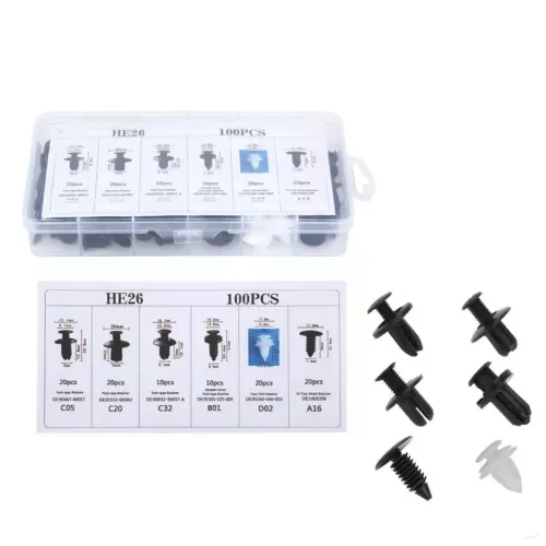Dronehint Car Bumper Body Parts Rivet Molding Retainer Push Pin Clip Trim Assortments Kit (For: GMC) Parts