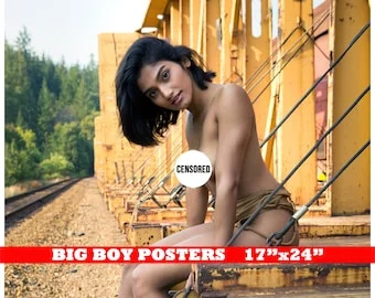pornhint Pornhint Super Sexy Indian Model. PIN-UP Nude Wall Art Large Poster 17"x24" (468)