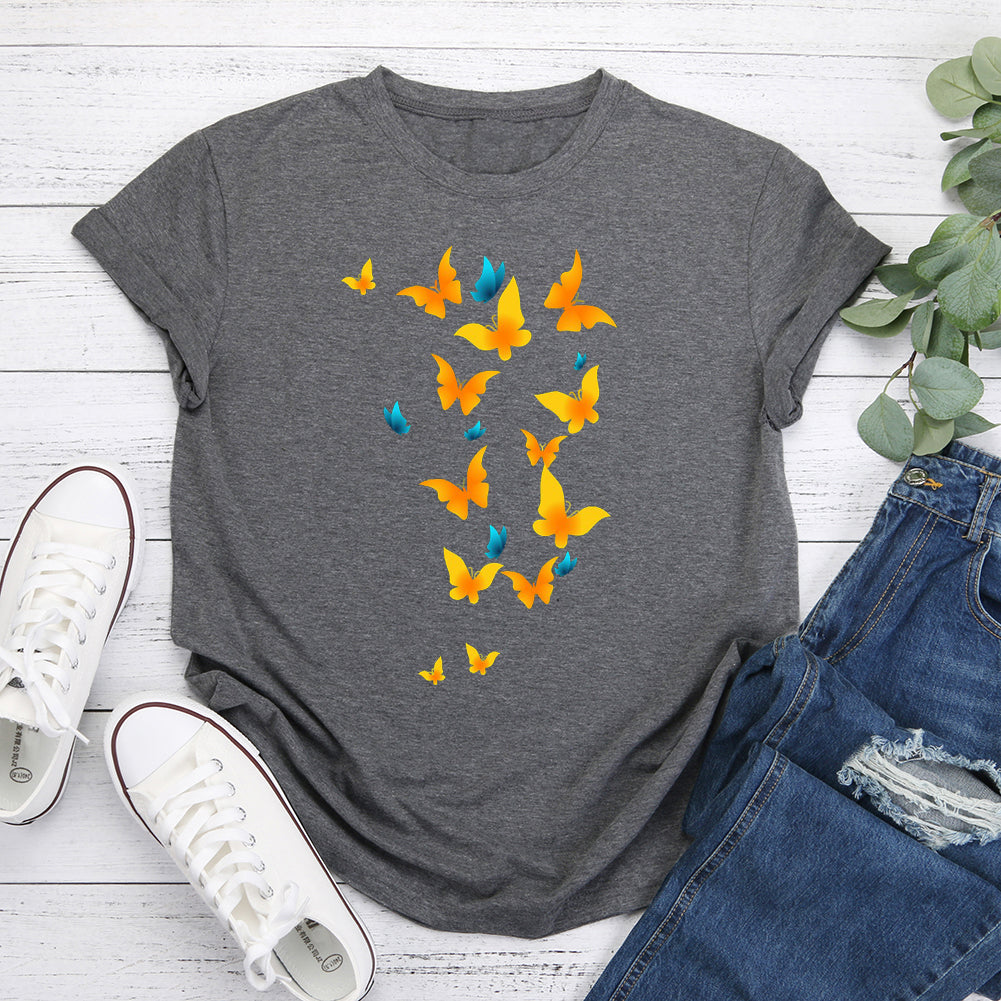 HMD Yellow cute butterfly pattern for butterfly lover T-shirt Tee -05351-Guru-buzz