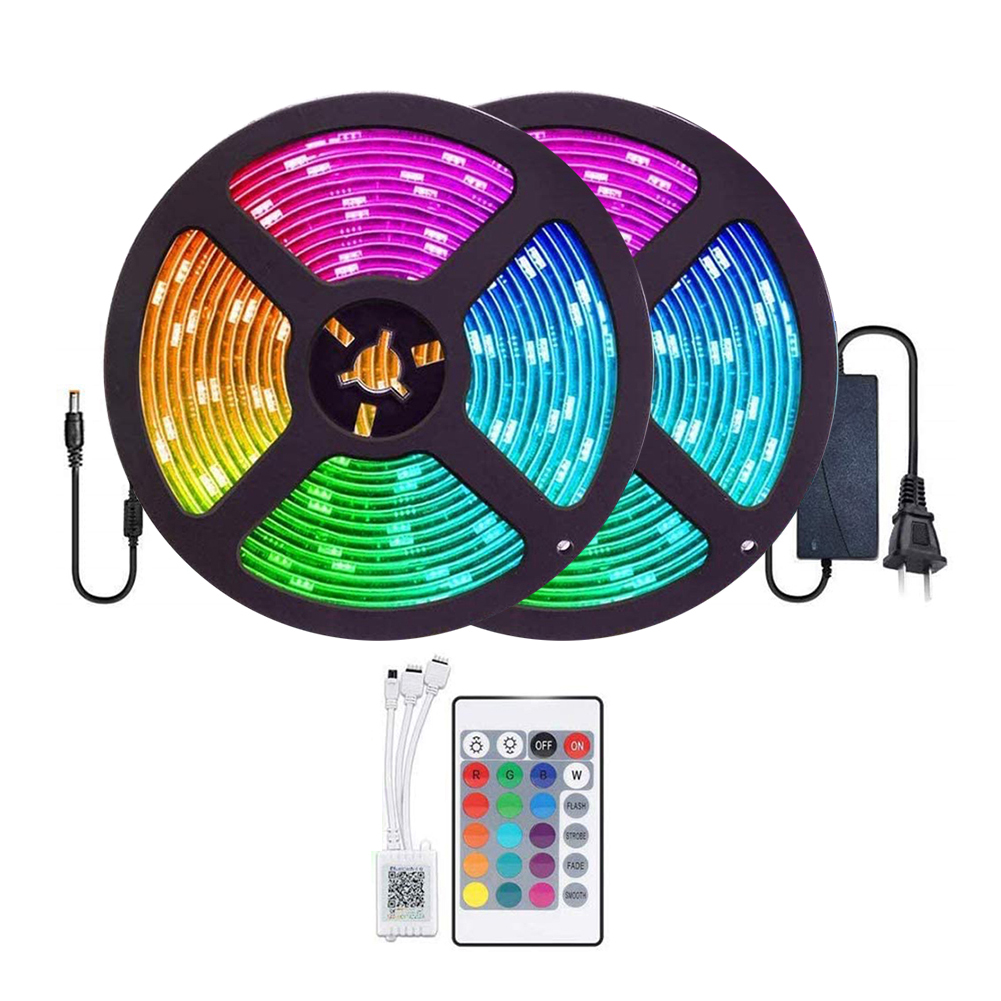 10m 24 Key Remote Control Tape 5050RGB Waterproof Bluetooth-Night Light, Us, 501 Original
10m 24 Key Remote Control Tape 5050RGB Waterproof Bluetooth-Night Light, Us, 501 Original