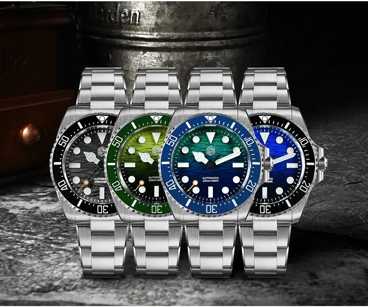 San Martin SN0126G 38mm & 42mm Automatic Dive Watch – Miyota 90S5 with 3D Wave DialSan Martin Watch San Martin Watches Store | Free Fast ShippingSan Martin Watches