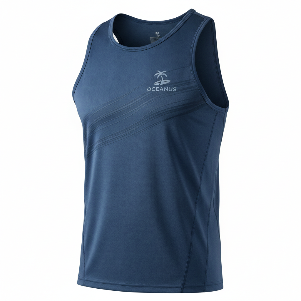 thesupersurf OCEANUS Performance Tank Top - Navy Blue