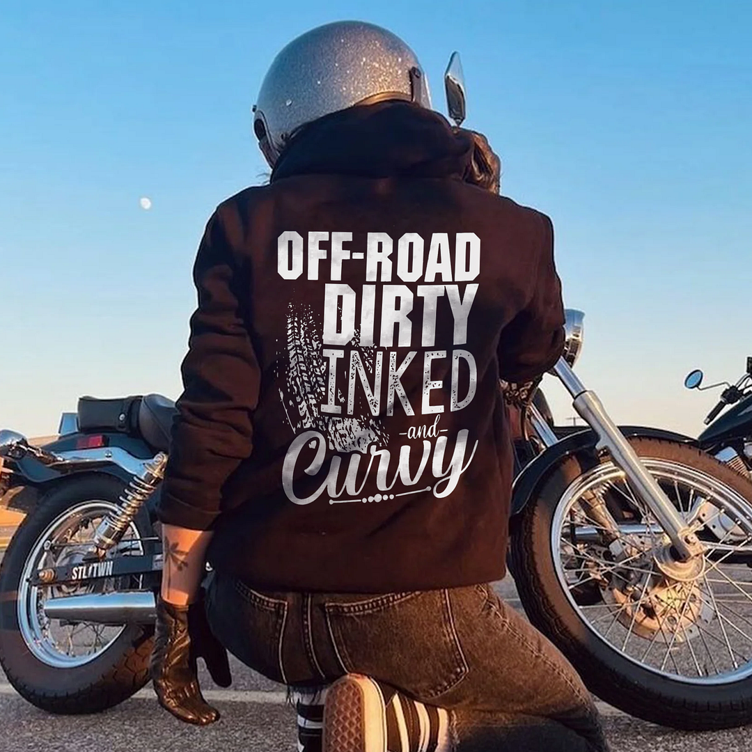 Off-Road Dirty Inked and Curvy Hoodie - Devcarry