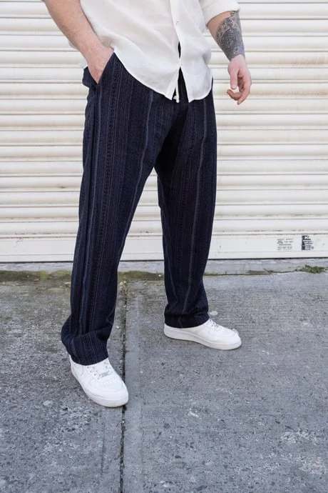 Vintage Striped Casual Pants