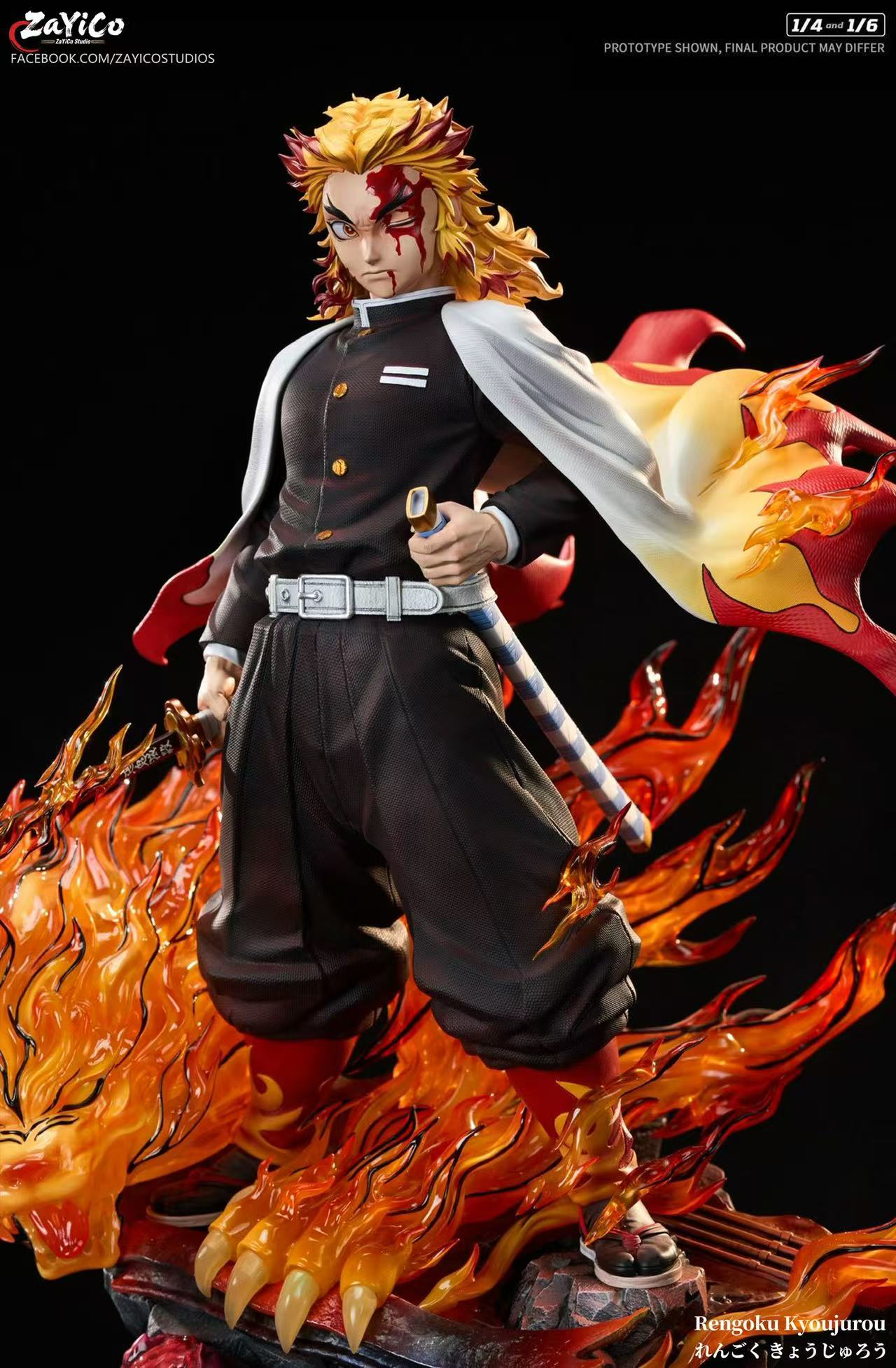 Zayico Studio - Rengoku Kyoujurou with LED 1/6 & 1/4 Statue(GK)-
