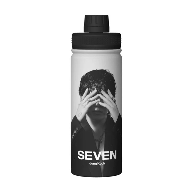 BTS Jungkook Seven 12OZ Thermos With Conical Straw