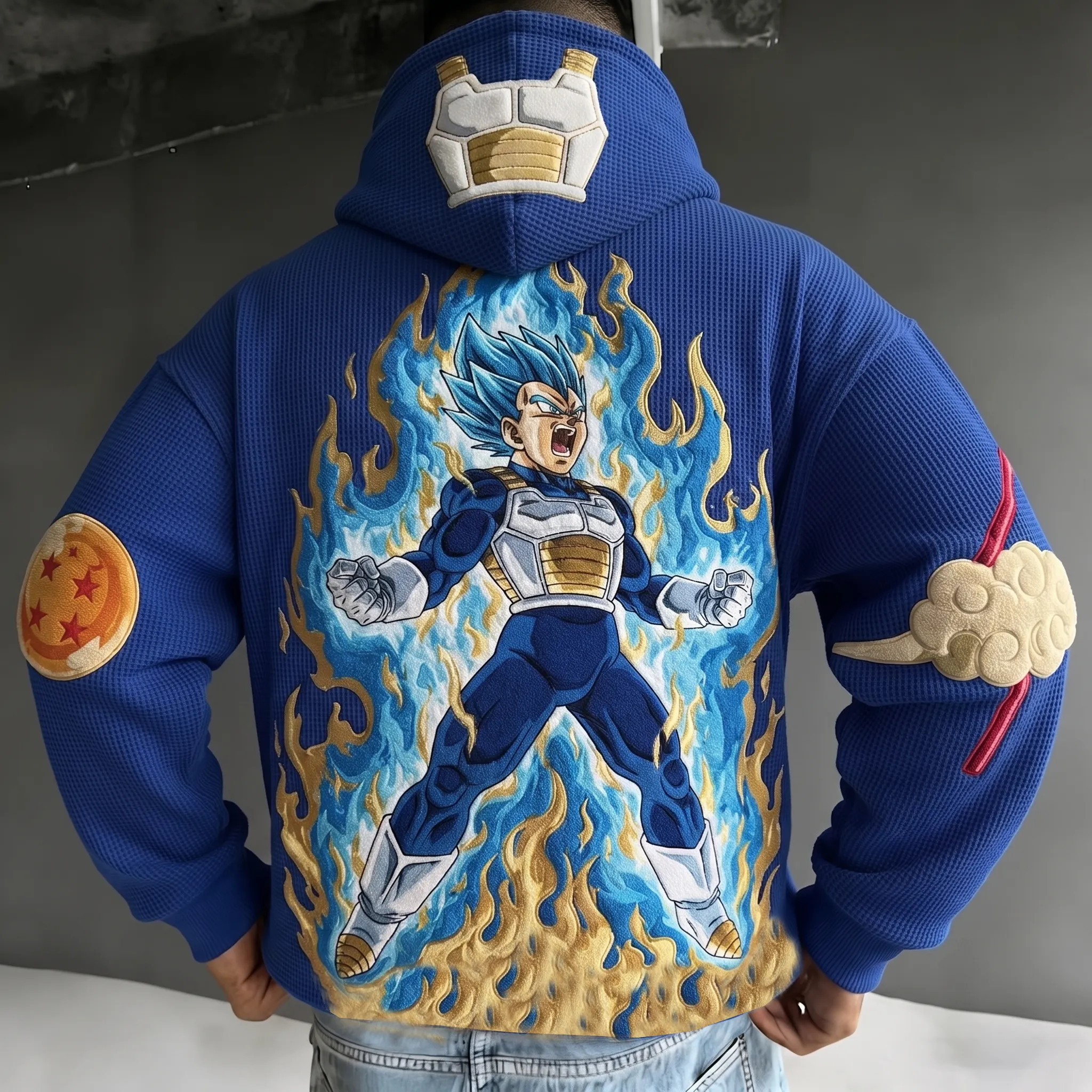 Men's Cartoon Anime Long-Sleeve Hoodie