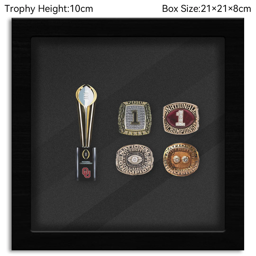 Oklahoma Sooners College CFP National Championship NCAA Trophy&Ring Box