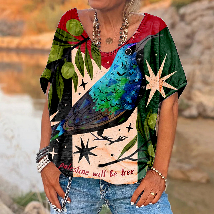 I Hope Peace Forever Flowers Print T-Shirt socialshop