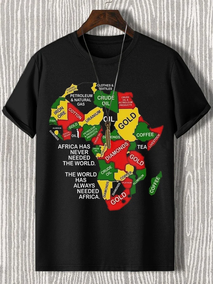 Men's The World Always Needs Africa Graphic Print Casual T-Shirt