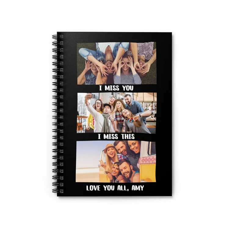 Personalized Photo Notebook Custom 3 Photos Back to School Gifts for Children