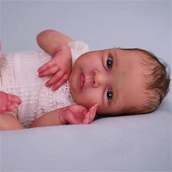 [Summer Sale] 20'' Cloth Body Reborn Newborn Baby Doll Girl Named Cora with Pacifier and Bottle