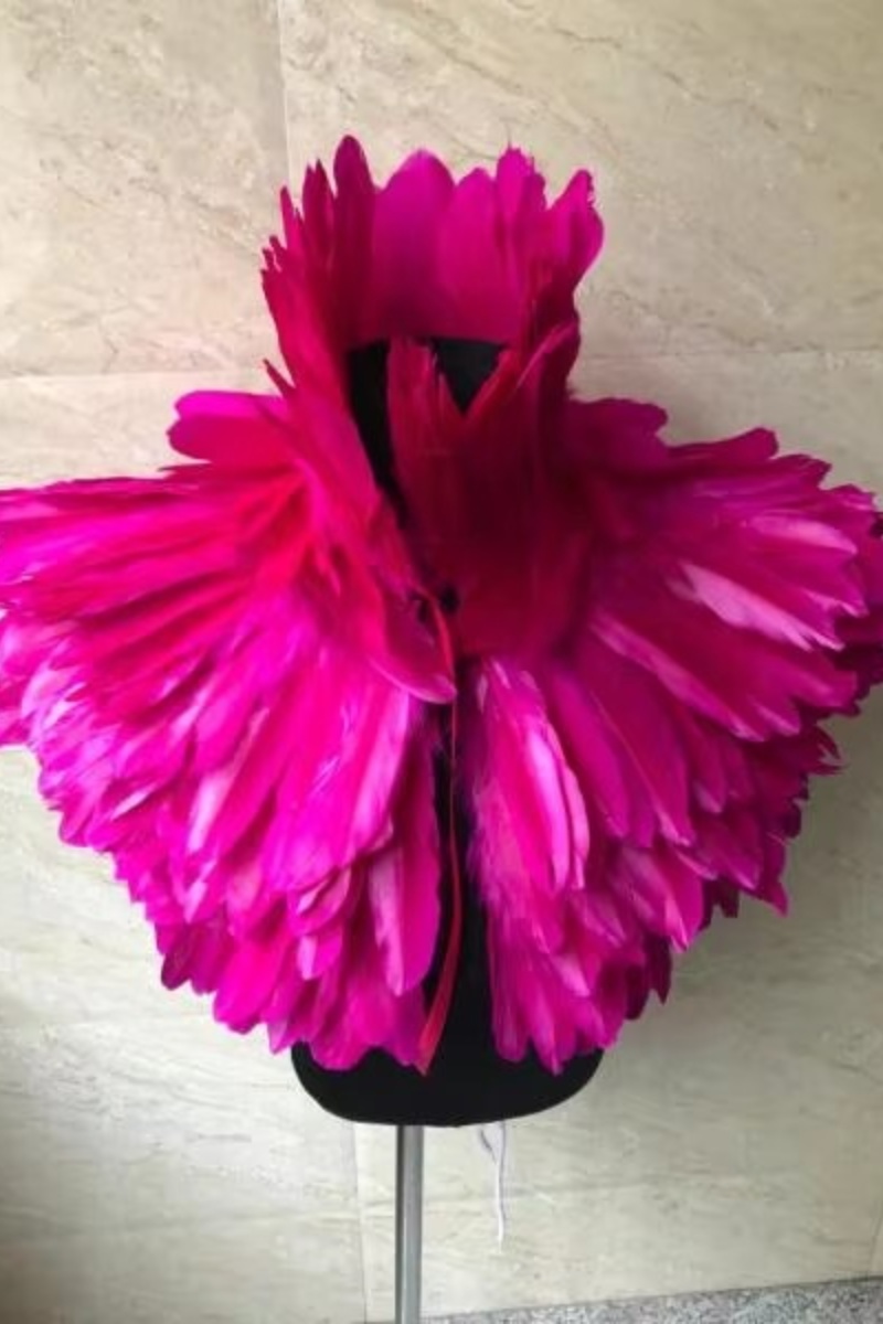 VCSHOES Dance party costumes evening gowns weddings street dances carnival costumes dance costumes belly dances White Feather Cloak