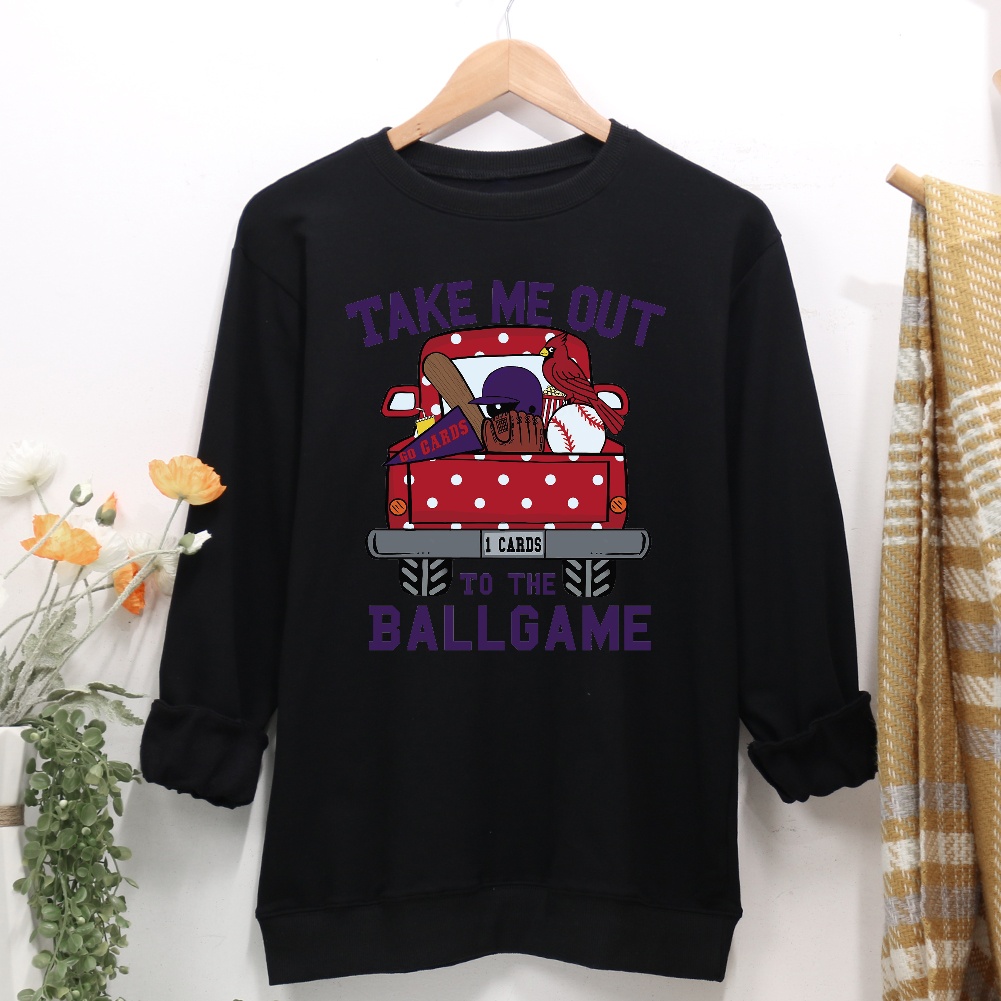 Take Me Out to the Ballgame Women Casual Sweatshirt-Guru-buzz