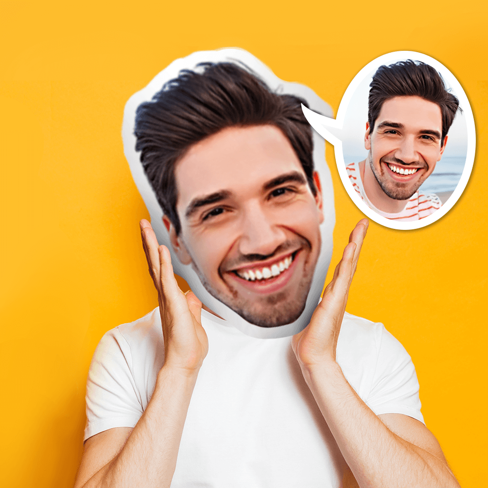 Custom Men Face Pillow, Create Your Own Pillow, Unique Pillow, Body