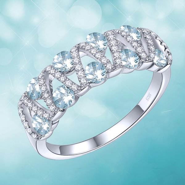 Simple Aqua Blue Gem Zircon