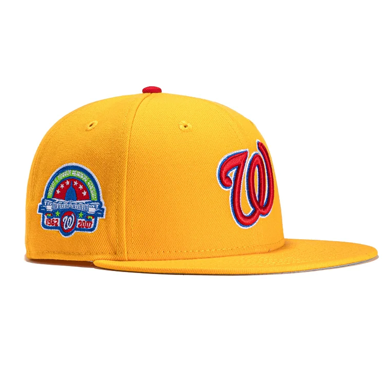 New Era 59Fifty Cereal Pack Bonus Flavors Washington Nationals RFK Stadium Patch Hat - Gold QueenFunky